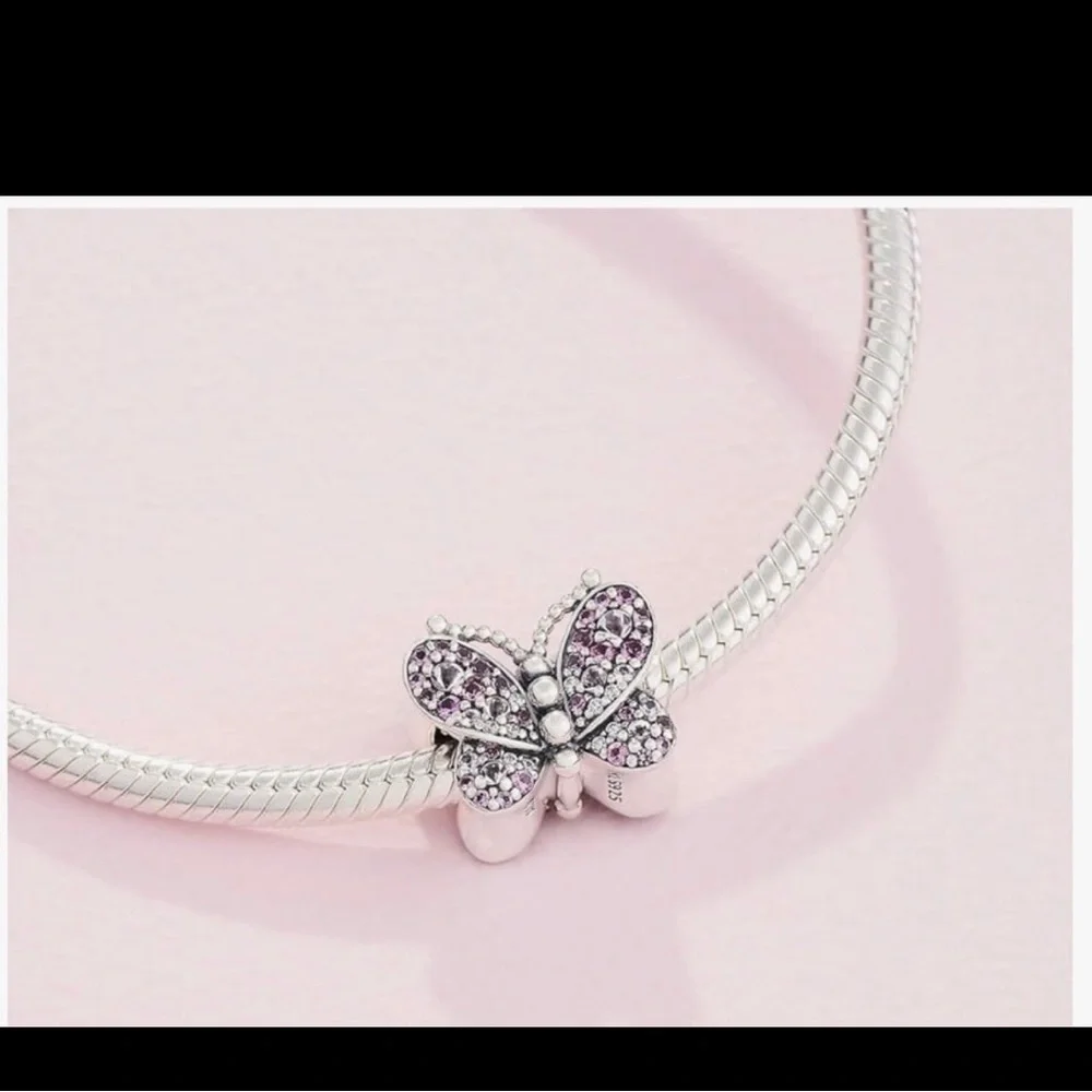 PANDORA Dazzling Pink Butterfly 925 Sterling Silver Charm - 797882NCCMX